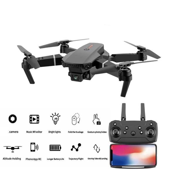 Imagem de Drone E99 Pro Estabilidade, 2 Baterias, com Câmera 4K, Wi-Fi, Bateria 1800mA Durável e Bolsa de Viagem