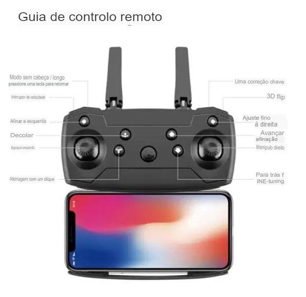 Imagem de Drone E99 Pro Estabilidade, 3 Baterias com Câmera 4K, Wi-Fi, Bateria 1800mA Durável e Bolsa de Viagem