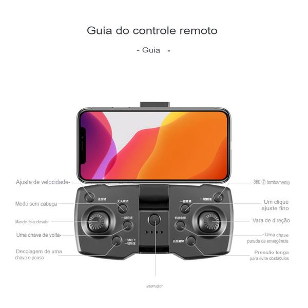 Drone G6 8K Profissional - 1 Bateria, Anti-Obs. Câmera 8K e GPS, Vídeo/Foto, Wi-Fi, 360 + Bag - DronePro Imagem de Drone G6 8K Profissional - 1 Bateria, Anti-Obs. Câmera 8K e GPS, Vídeo/Foto, Wi-Fi, 360 + Bag