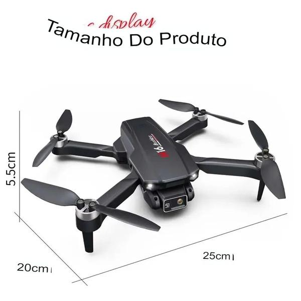 Imagem de Drone H16 Pro Kit 1 à 3 Baterias Com 2 Câmeras 4KHD Manobras