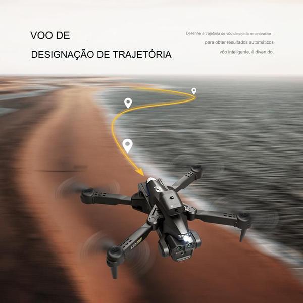 Drone K10 Max Pro + Oculos VR -1 Bateria, 3 Câmeras Ajustáveis 8K HD, Video/Foto, Wifi, Bag - DronePro Imagem de Drone K10 Max Pro + Oculos VR -1 Bateria, 3 Câmeras Ajustáveis 8K HD, Video/Foto, Wifi, Bag