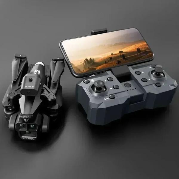 Imagem de Drone K10 Max Pro + Oculos VR - Kit 2 Baterias, 3 Câmeras Ajustáveis 8K HD, Video/Foto, Wifi, Bag