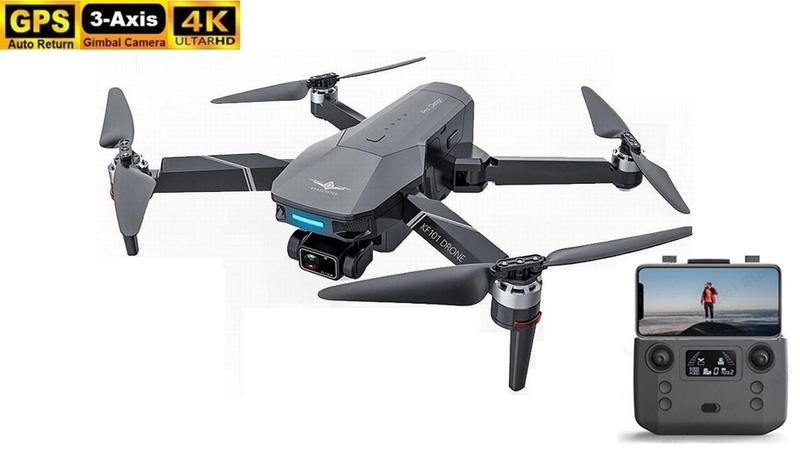 Imagem de Drone KF101 Max-S Câmera 4k GPS 5km Gimbal 3 Eixos Retorno Automático + Maleta+ 2 BATERIAS