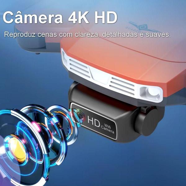 Imagem de Drone Kfplan Kf617 Wifi Câmera Hd 4K + Controle E Bateria 15