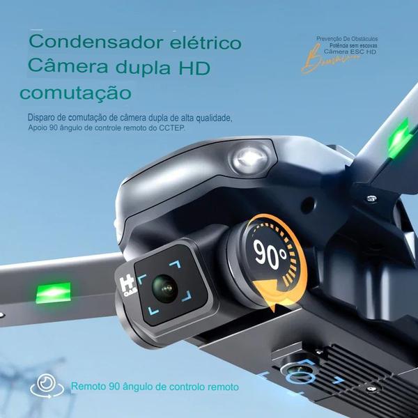 Imagem de Drone KS11 Brushless com 4K HD Câmera Dupla, WiFi, FPV, Quadcopter Dobrável,  Profissional, 2.4G