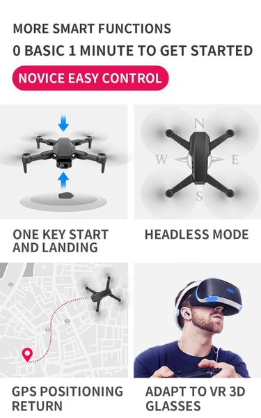 Imagem de Drone L900 Pro Se Gps Dual Câmer 4K, Botão Retorno, 5G 1.2Km