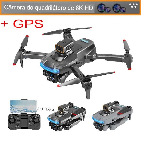 Imagem de Drone P15 Pro - Kit Até 3 Baterias, 8K, GPS, Câmera Dupla, Evitar Obstáculos, Sem Escova, 9000m, 5G