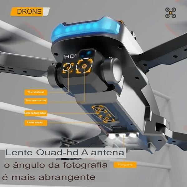 Imagem de Drone P15 Pro - Kit Até 3 Baterias, 8K, GPS, Câmera Dupla, Evitar Obstáculos, Sem Escova, 9000m, 5G