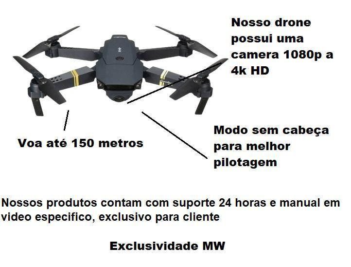 Imagem de Drone Profissional com Câmera 4K E58 Voo Estável Botão de retorno 