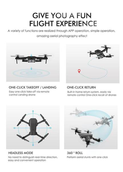 Imagem de Drone Profissional com Câmera HD e Wi fi Voo 360 Suporte Cel