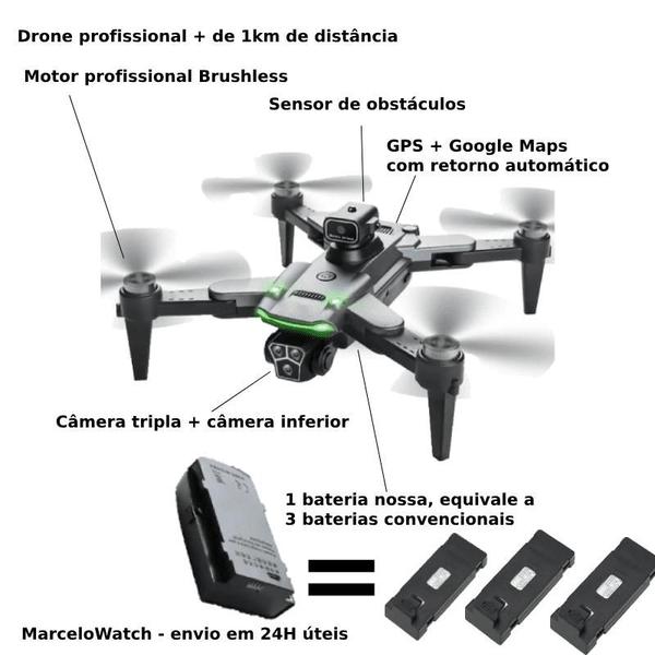 Imagem de Drone S166 GPS Com Duas Câmeras 8k Maps Wifi 5G Original