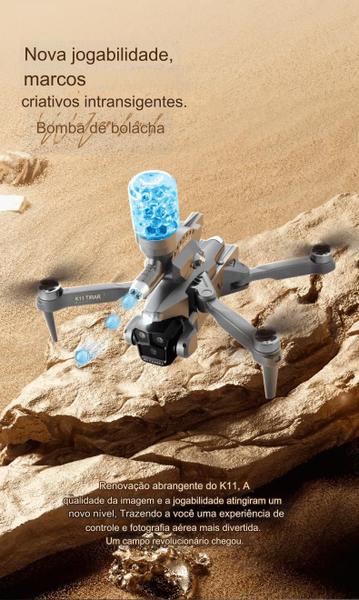 Imagem de Drone Três Câmeras K11 Max Tiro Automático Profissional