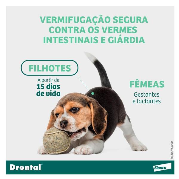 Imagem de Drontal Plus Sabor Carne Cães 10 Kg - 2 Comprimidos.