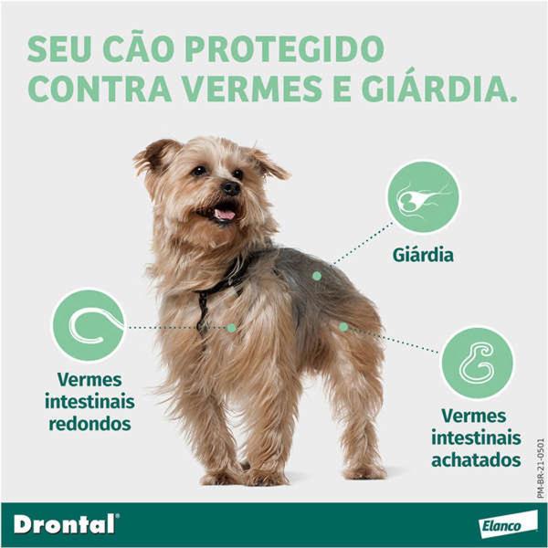 Imagem de Drontal Plus Sabor Carne Cães 10 Kg  Elanco Vermífugo - 2 Comprimidos