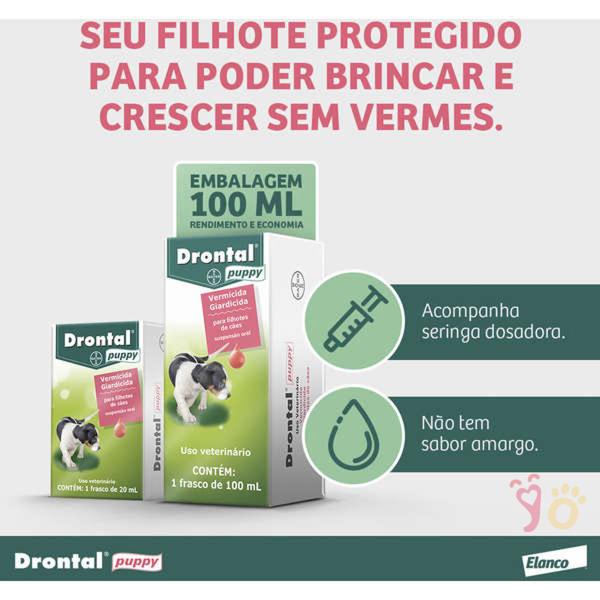 Imagem de Drontal Puppy para Cães  Elanco Vermífugo - 20 mL