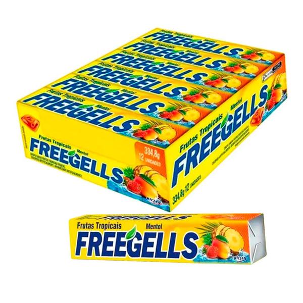 Imagem de Drops Frutas Tropicais Freegells c/12 unid. - Riclan