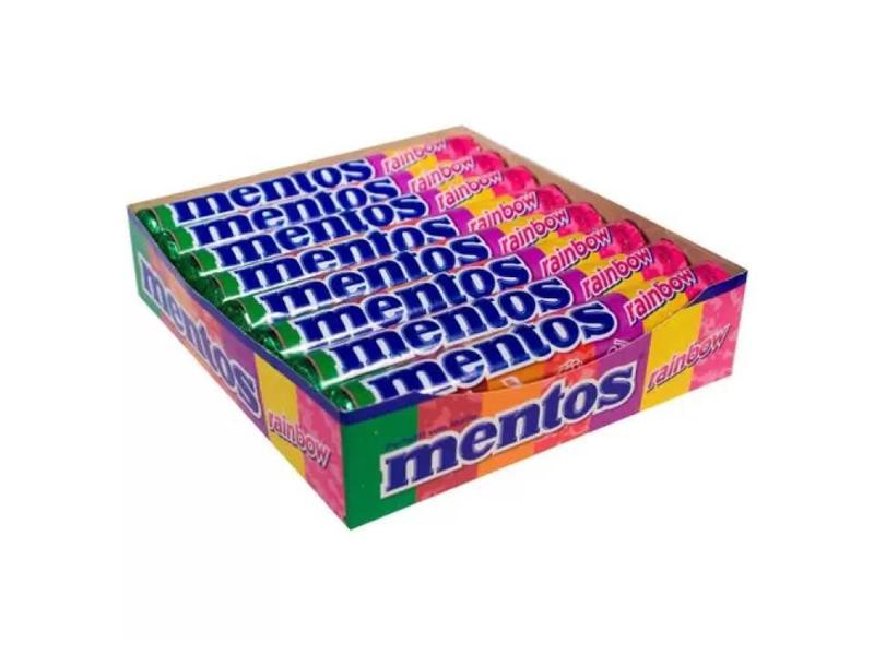 Imagem de Drops Mentos Stick Rainbow C/ 16Un 600g