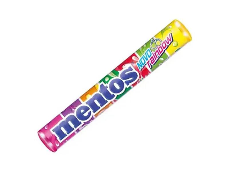 Drops Mentos Stick Rainbow C/ 16Un 600g - Perfetti Van Melle Imagem de Drops Mentos Stick Rainbow C/ 16Un 600g