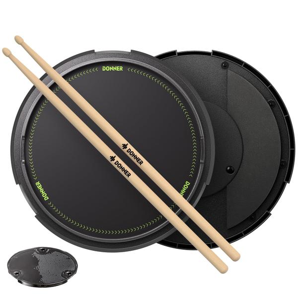 Imagem de Drum Practice Pad Donner de 12 polegadas com simulação de caixa