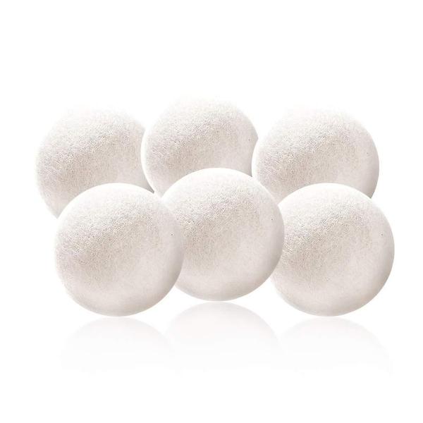 Dryer Balls Wokex, pacote com 6 unidades, tecido natural reutilizável, lã Imagem de Dryer Balls Wokex, pacote com 6 unidades, tecido natural reutilizável, lã