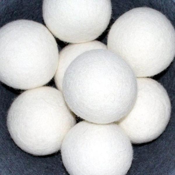 Dryer Balls Wokex, pacote com 6 unidades, tecido natural reutilizável, lã Imagem de Dryer Balls Wokex, pacote com 6 unidades, tecido natural reutilizável, lã