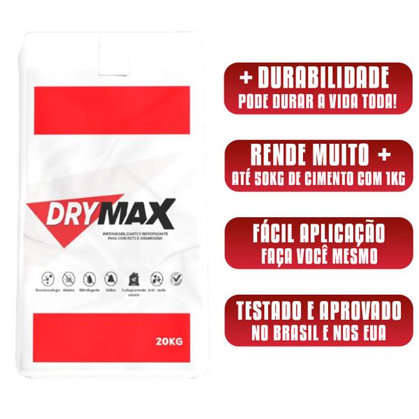 Imagem de Drymax Impermeabilizante E Hidrofugante Para Concreto 20kg