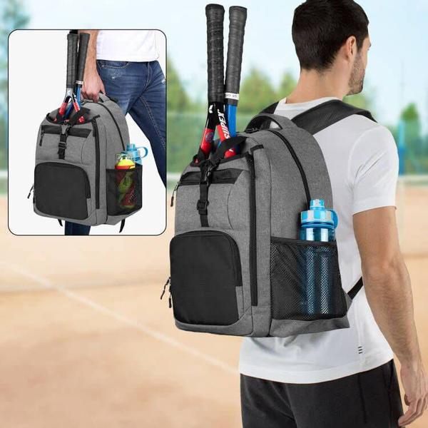 Imagem de DSLEAF Tennis Bag para homens / mulheres para segurar 2 raquetes, mochila de tênis com espaço de sapato separado para esportes de tênis