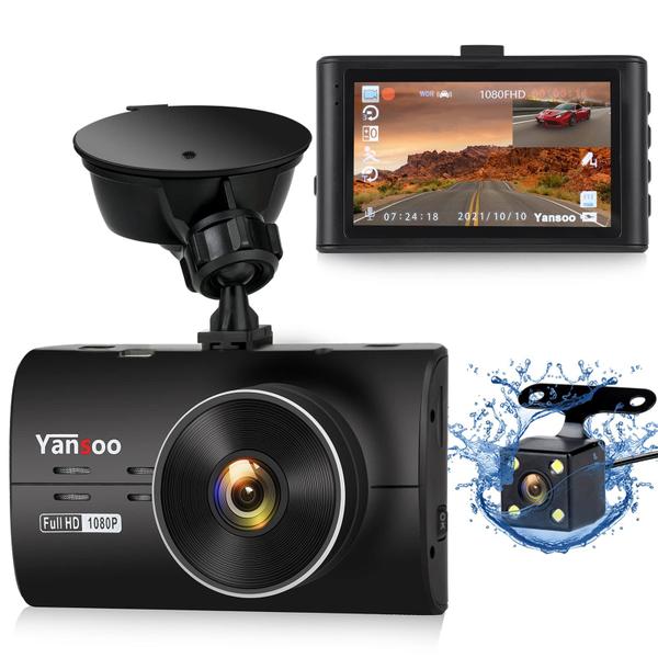 Imagem de Dual Dashcams Yansoo 1080P Super Night Vision para carros