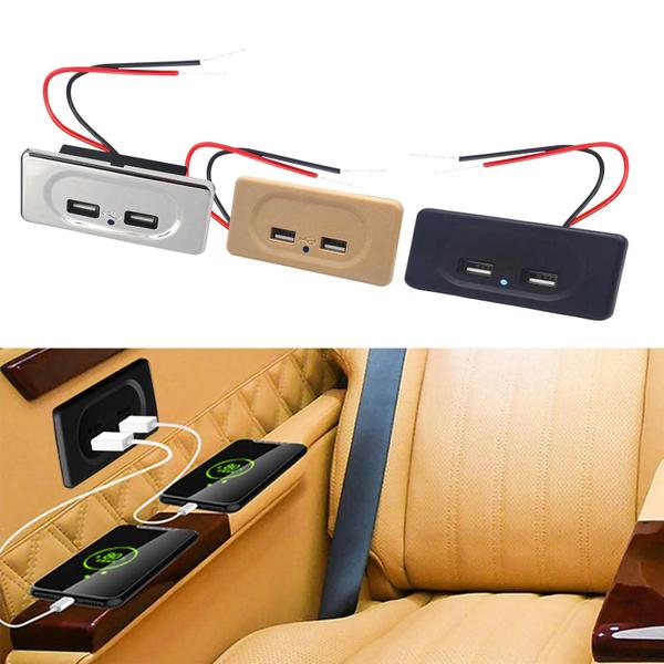 Imagem de Dual USB Car Socket Charger, 12V, instalação, Motorhome, caravana, acessórios do carro