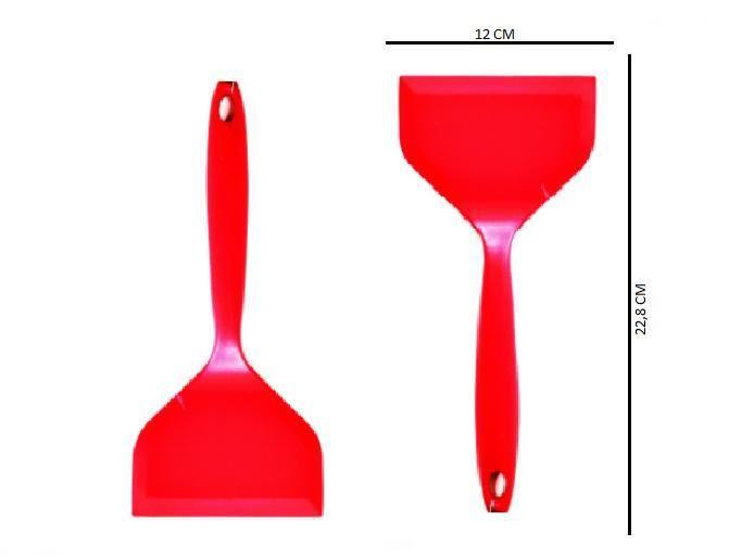 Imagem de Duas Espátula Larga Silicone Cabo Maciço 25,8 Cm Unyhome.