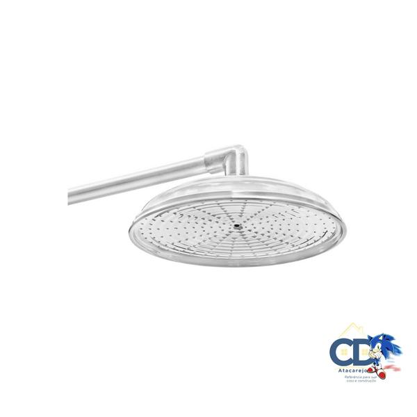 Ducha Cascata em Aluminio Polido Alto Brilho de 10 Polegadas Luxo - Foglietto e cia ltda Imagem de Ducha Cascata em Aluminio Polido Alto Brilho de 10 Polegadas Luxo