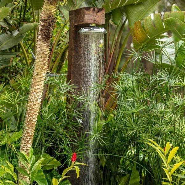 Imagem de Ducha Chuveirao Cascata em Aluminio Polido Alto Brilho de 6 Polegadas Cd Atacarejo