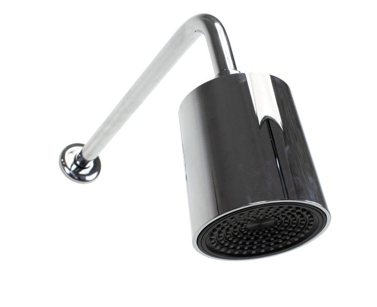 Ducha Chuveiro 11 cm ABS Cromada com Cano de Parede Redondo - AMG Metais Imagem de Ducha Chuveiro 11 cm ABS Cromada com Cano de Parede Redondo