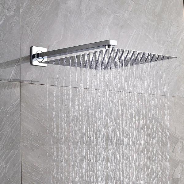 Ducha Chuveiro 30x30 Inox Com Braço 40cm Solar Gás Piscina - Swanton Imagem de Ducha Chuveiro 30x30 Inox Com Braço 40cm Solar Gás Piscina
