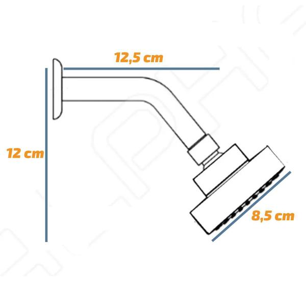 Imagem de Ducha Chuveiro Articulado Para Aquecedor Solar Ou Gás