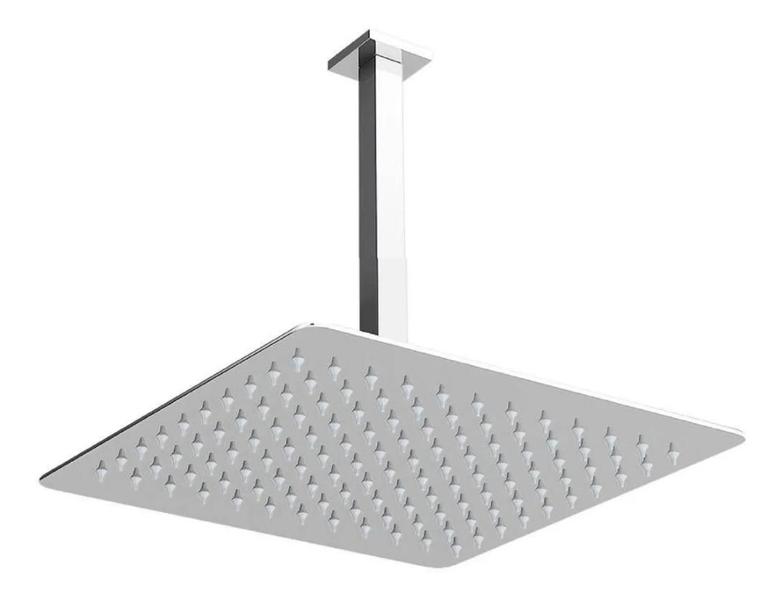 Imagem de Ducha Chuveiro De Teto Inox 20x20 Slim Quadrada Metal