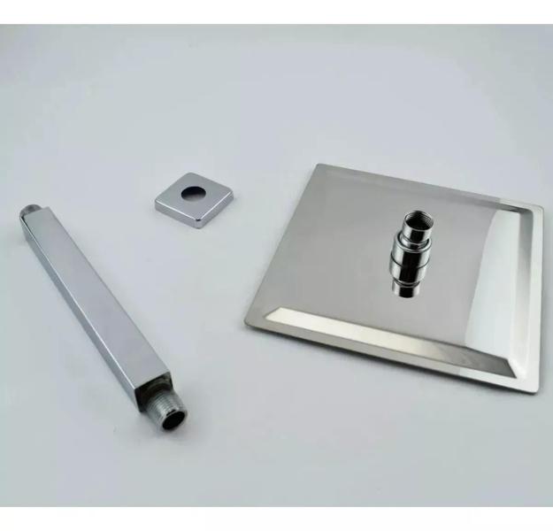 Imagem de Ducha Chuveiro De Teto Inox 20x20 Slim Quadrada Metal