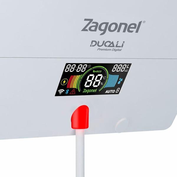 Imagem de Ducha Chuveiro Eletrônico Zagonel Ducali Premium Digital Branco - 220V