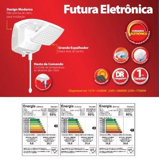 Imagem de Ducha Chuveiro Futura Eletrônica Lorenzetti 220v 6800w