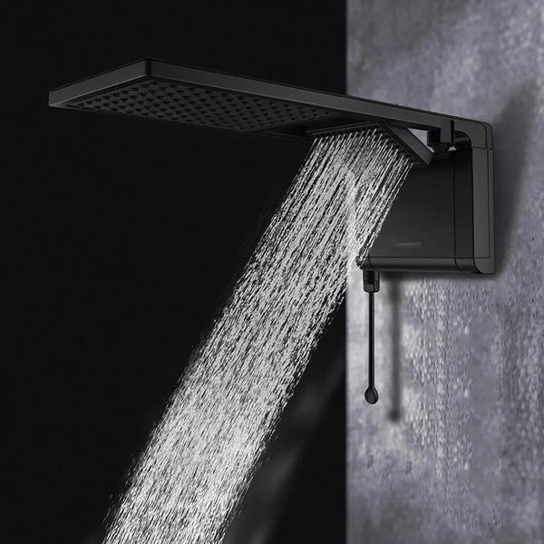 Imagem de Ducha Chuveiro Lorenzetti Acqua Ultra Duo Matte Black Fosco 127V  5500w + Fita isolante e veda rosca