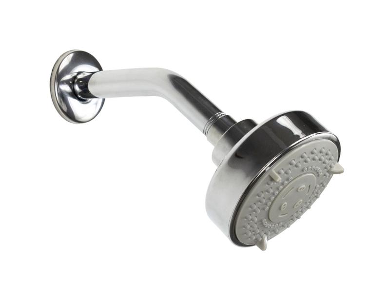 Ducha Chuveiro Redonda ABS Cromada 9,5 cm com 5 Jatos De Parede - AMG Metais Imagem de Ducha Chuveiro Redonda ABS Cromada 9,5 cm com 5 Jatos De Parede