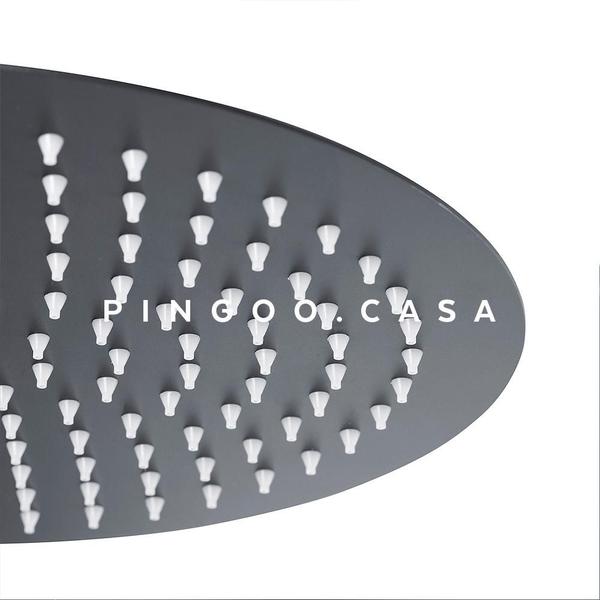 Ducha Chuveiro Redonda Inox 30 cm Curuá Fosco Pingoo - Preto - Pingoo.casa Imagem de Ducha Chuveiro Redonda Inox 30 cm Curuá Fosco Pingoo - Preto