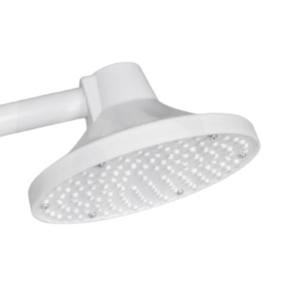Ducha Chuveiro Redondo Plastico Branco De 6 Polegadas Parede Area de Lazer Piscina Banheiro Social - Lumar Plasticos Imagem de Ducha Chuveiro Redondo Plastico Branco De 6 Polegadas Parede Area de Lazer Piscina Banheiro Social