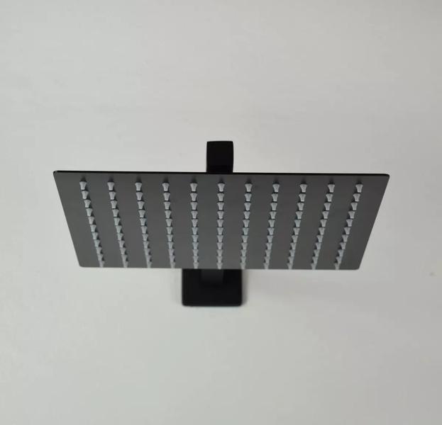Ducha Chuveiro Slim 25X25 Preto Fosco Com Braço 36Cm - Alpes Metais Imagem de Ducha Chuveiro Slim 25X25 Preto Fosco Com Braço 36Cm