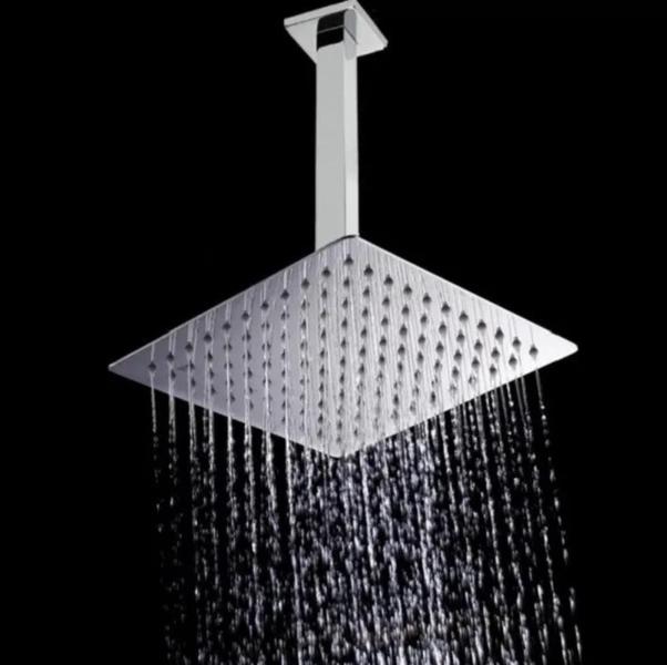 Imagem de Ducha chuveiro teto inox quadrado slim 30x30 brilhante cromado