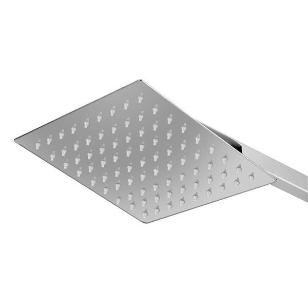 Ducha De Inox Quadrado (20Cmx20Cm) Braço De 39Cm Forusi Imagem de Ducha De Inox Quadrado (20Cmx20Cm) Braço De 39Cm Forusi