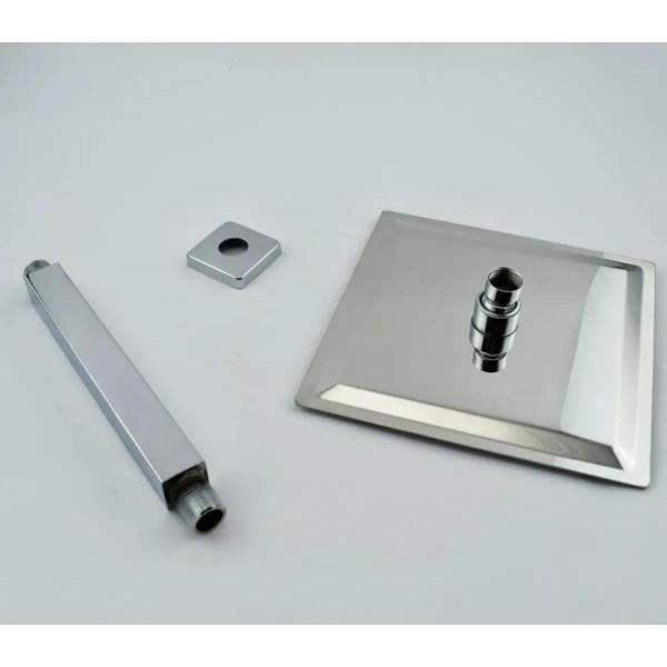 Ducha De Teto 30x30cm Cromada Quadrada Inox A Gás Solar - MQC Imagem de Ducha De Teto 30x30cm Cromada Quadrada Inox A Gás Solar