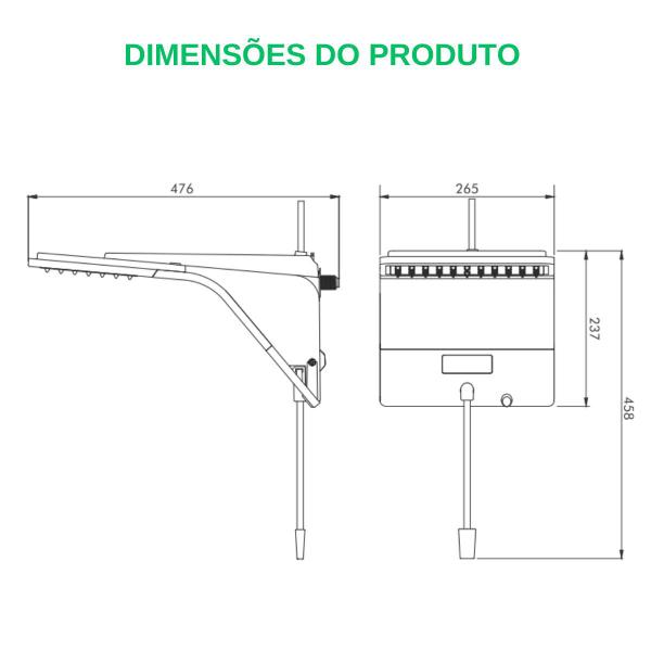 Imagem de Ducha Ducali Premium Eletrônica Digital Black 7500W 220V