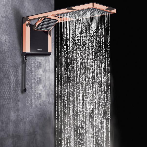 Ducha E Chuveiro Grande e Forte Black Com Rose Acqua Duo Ultra 220v 7800w - Lorenzetti Imagem de Ducha E Chuveiro Grande e Forte Black Com Rose Acqua Duo Ultra 220v 7800w
