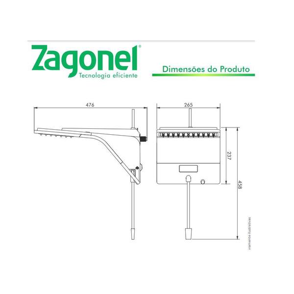 Ducha Eletrônica Ducali Zagonel 7500w 220v Preto Top D Linha Imagem de Ducha Eletrônica Ducali Zagonel 7500w 220v Preto Top D Linha
